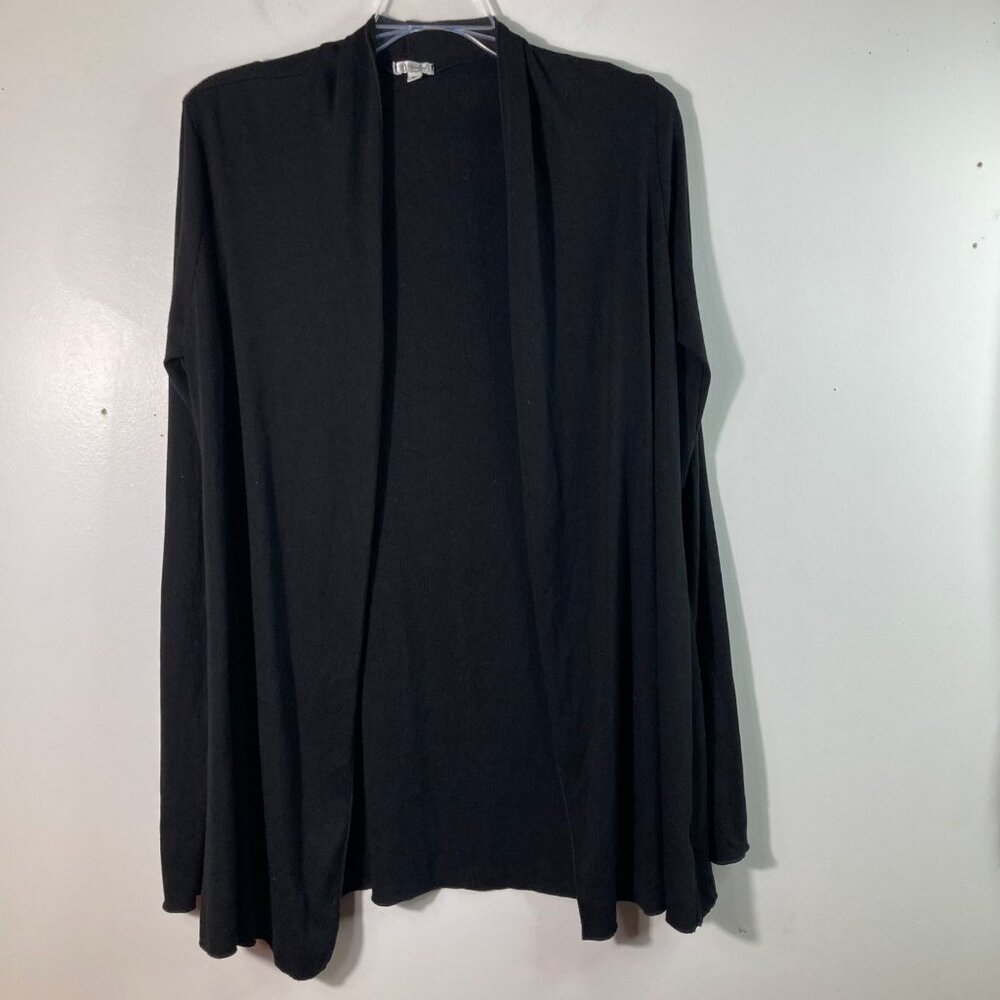 Womens PJ Harlow Amelia Open Cardigan‎ Black S Supima Cotton Micro Modal Spandex